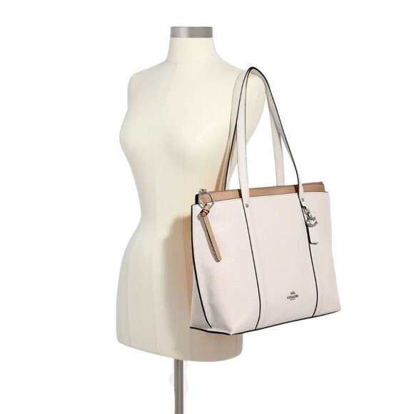 Coach Handbags - Coach “May” Tote cream&tan silver hrdw
never used! NWT pkg remove for pics